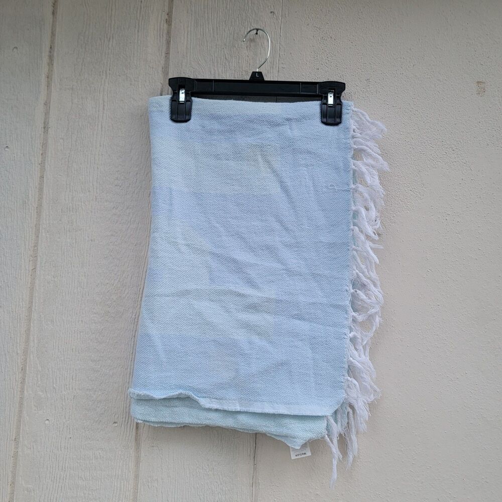 Victoria's Secret PINK Beach Blanket Towel Blue/wht Logo 50'' X 60''